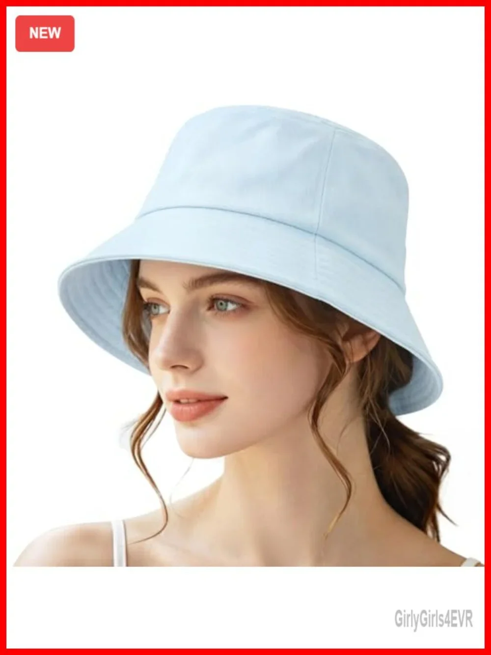 100% Cotton Bucket Hat, Packable Sun Protection Beach Hat